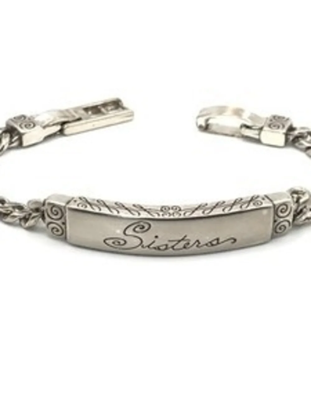 BRIGHTON Sisters RETIRED Engraved Silver ID Bracelet